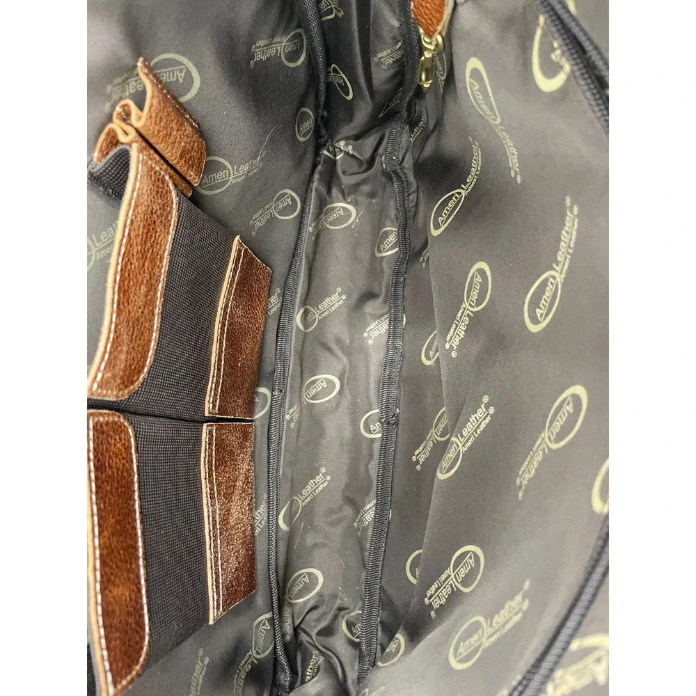 AmeriLeather Messenger Bag Mens Large Brown Leather Crossbody Satchel Vintage